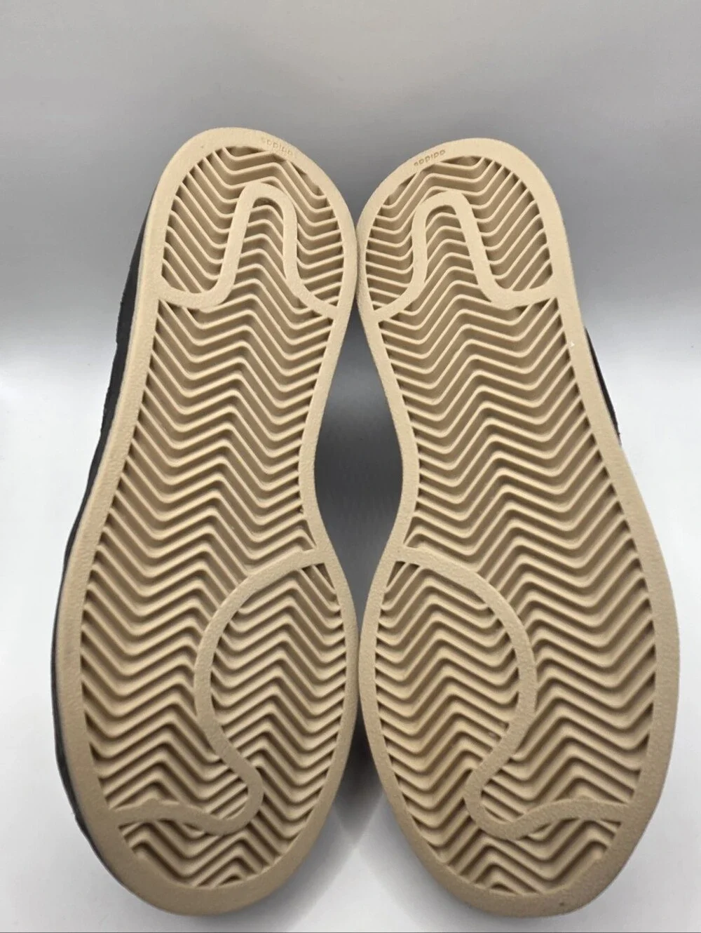 Adidas Youth Superstar Suede Sneakers in Black/khaki Size 4